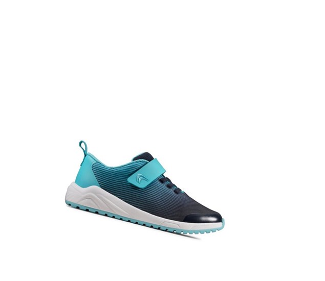 Clarks Aeon Pace Leder Lederschuhe Jungen Navy | CYRZ08752