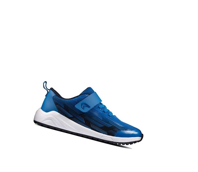 Clarks Aeon Pace Leder Sneakers Jungen Navy Blau | BYJS49513