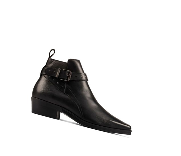 Clarks Alcina Lo Leder Stiefeletten Damen Schwarz | WBKR08219