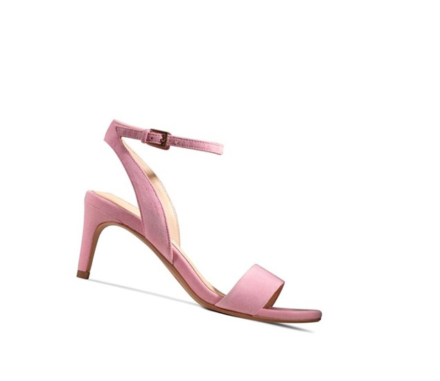 Clarks Amali Jewel Wildleder Sandalen Absatz Damen Rosa | MHPO23748