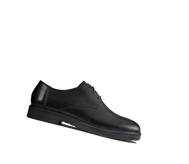 Clarks Ashcroft Plain Leder Lederschuhe Herren Schwarz | BRJY15697