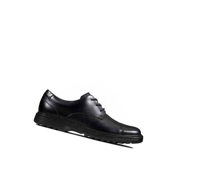 Clarks Asher Soar Leder Schulschuhe Jungen Schwarz | LWON52961