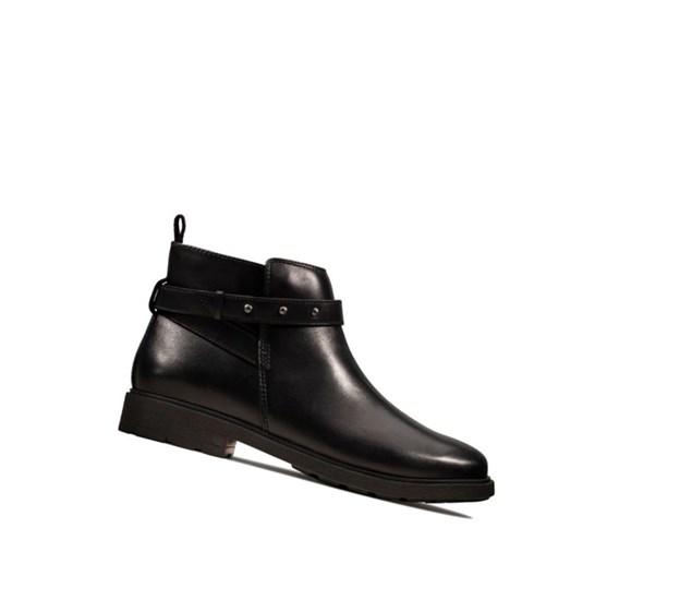 Clarks Astrol Soar Leder Stiefeletten Mädchen Schwarz | QPVD25341
