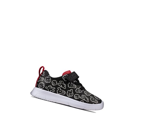 Clarks Ath Comic Leder Lederschuhe Jungen Schwarz | QAFW08952
