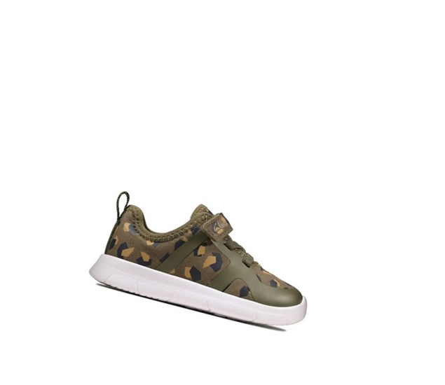 Clarks Ath Flux Textil Sneakers Jungen Olivgrün Camouflage | LBDT05894