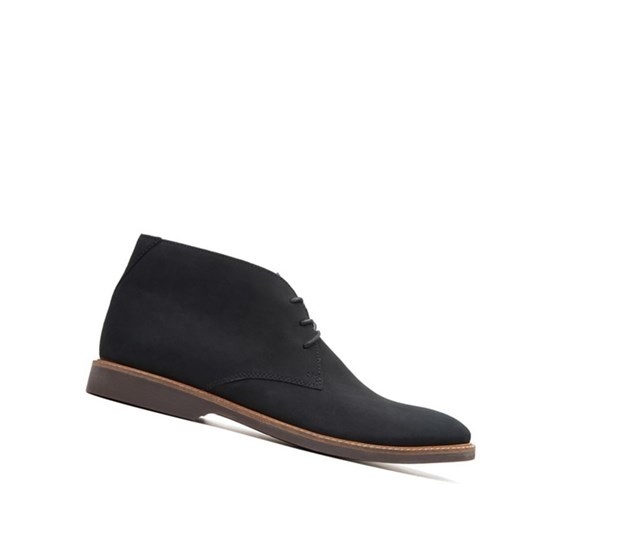 Clarks Atticus Limit Nubuck Leder Wüstenstiefel Herren Schwarz | IHEJ54931