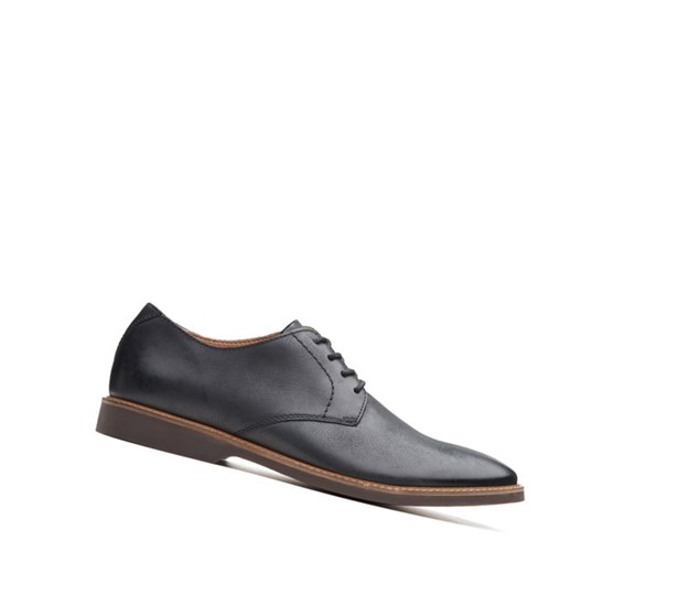 Clarks Atticus Spitze Leder Lederschuhe Herren Schwarz | IPBD10628