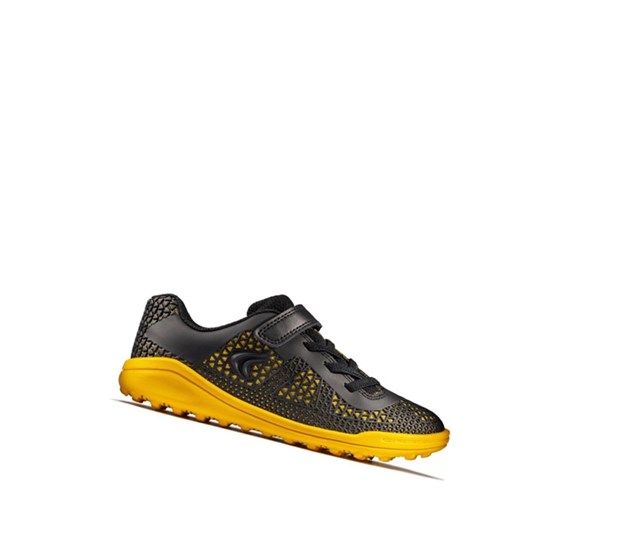 Clarks Award Swift Sneakers Jungen Schwarz Gelb | DEYU54619