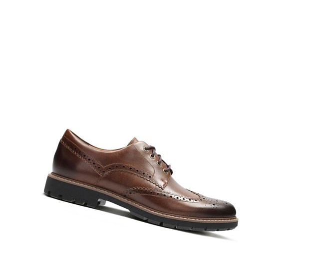 Clarks Batcombe Wing Leder Brogues Herren Dunkelbraun | PJDR25439