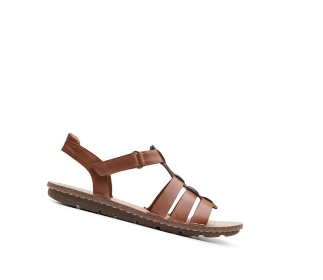 Clarks Blake Jewel Leder Flache Sandalen Damen Dunkelbraun | MXSB26738