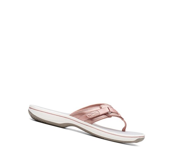 Clarks Brinkley Sea Flip Flops Damen Rosa Gold | TAEB93786