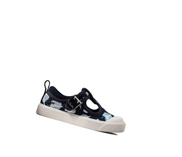 Clarks City Dance T-bar Freizeitschuhe Jungen Navy | RGHP61430