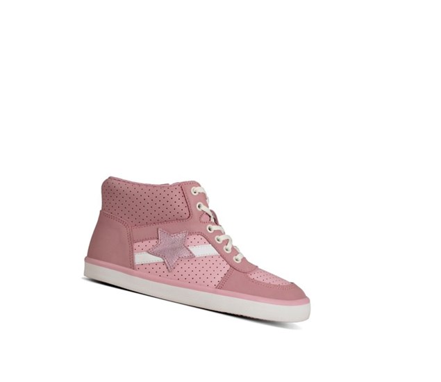 Clarks City Flake Leder Stiefeletten Mädchen Rosa | XEGC36807