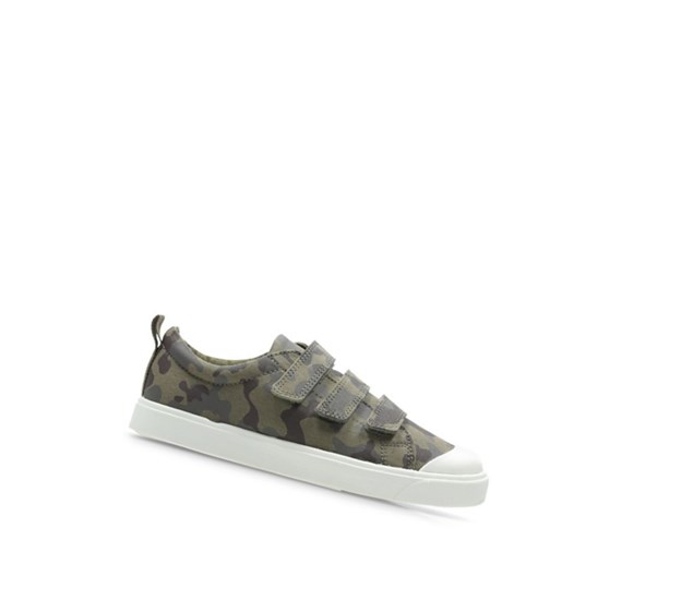 Clarks City Flare Lo Freizeitschuhe Mädchen Olivgrün Camouflage | XOLS83146