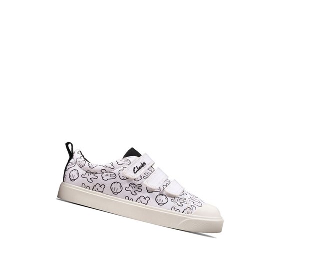 Clarks City Glove Freizeitschuhe Mädchen Weiß | MWHG85261