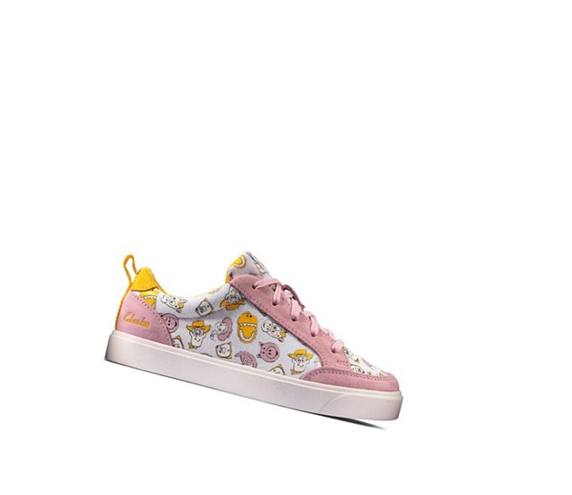 Clarks City Howdy Freizeitschuhe Jungen Rosa | AXJU83924