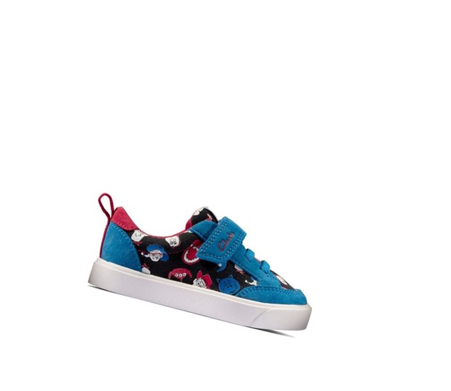 Clarks City Howdy Freizeitschuhe Jungen Blau | QJOE45302