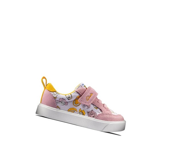Clarks City Howdy Freizeitschuhe Mädchen Rosa | BURG93681