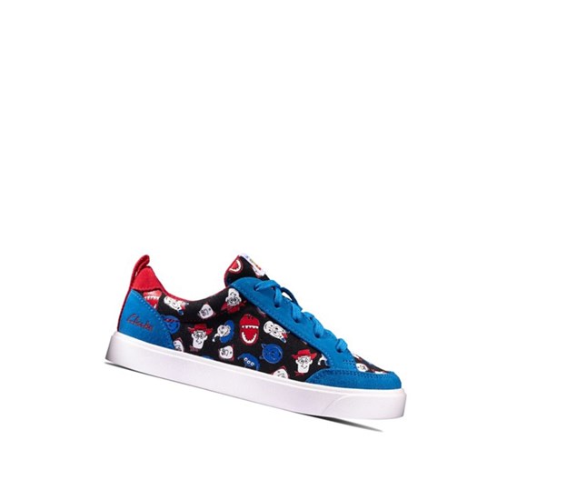 Clarks City Howdy Freizeitschuhe Mädchen Blau | CQPF06381