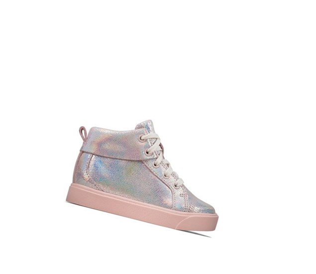 Clarks City Oasis Leder Lederstiefel Mädchen Rosa | NBWY39865