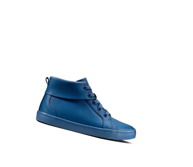 Clarks City Oasis Leder Stiefeletten Jungen Dunkelblau | HGLU78150