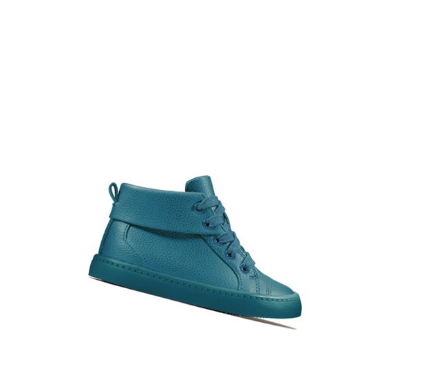 Clarks City Oasis Leder Stiefeletten Mädchen Dunkelblau | KICD97620