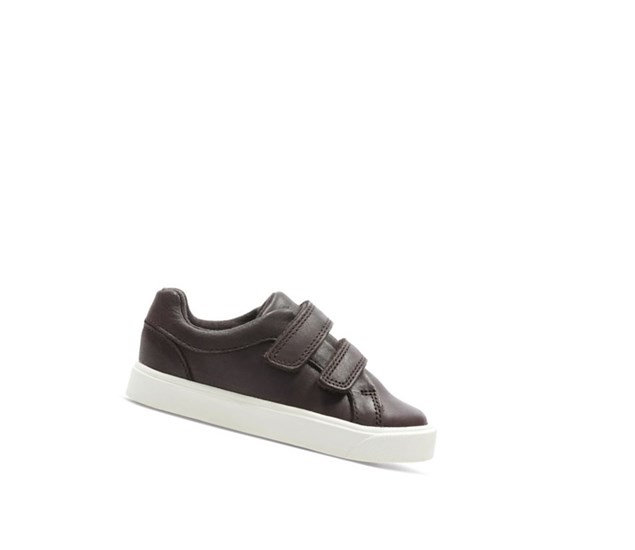 Clarks City Oasis Lo Leder Lederschuhe Jungen Braun | KBLO26479