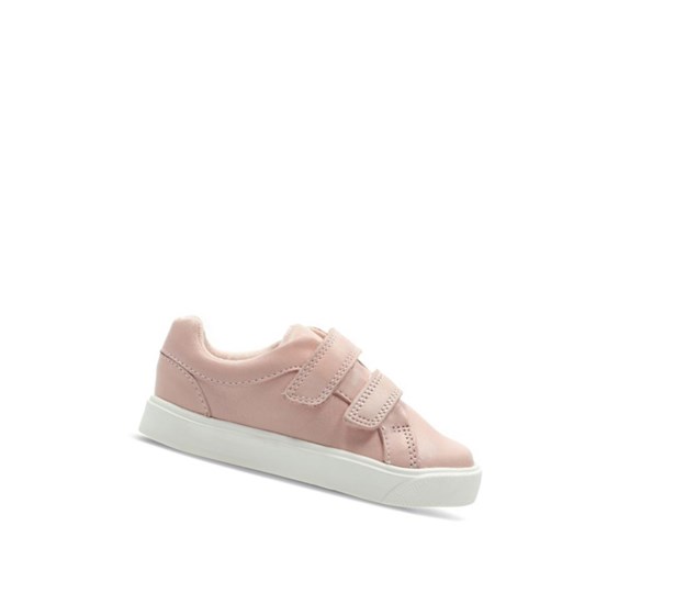 Clarks City Oasis Lo Leder Lederschuhe Mädchen Rosa | JQYV19720