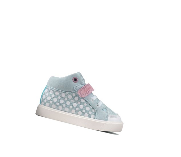 Clarks City Pop Freizeitschuhe Mädchen Hellblau | FINA12843