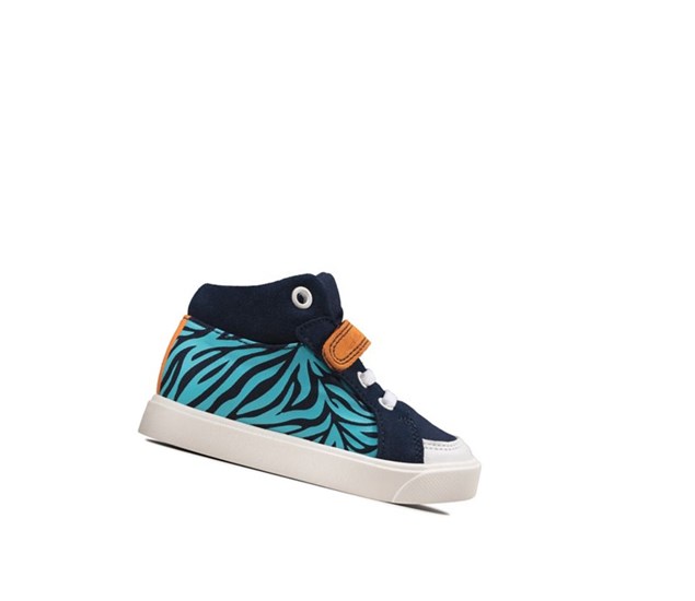 Clarks City Pop Freizeitschuhe Mädchen Navy | DLHI80236