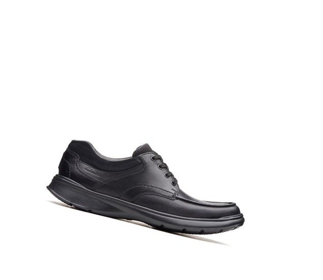 Clarks Cotrell Edge Smooth Leder Lederschuhe Herren Schwarz | MIPF36840