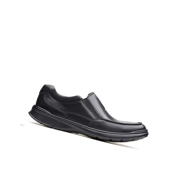 Clarks Cotrell Free Smooth Leder Weite Fit Lederschuhe Herren Schwarz | JMDB82714