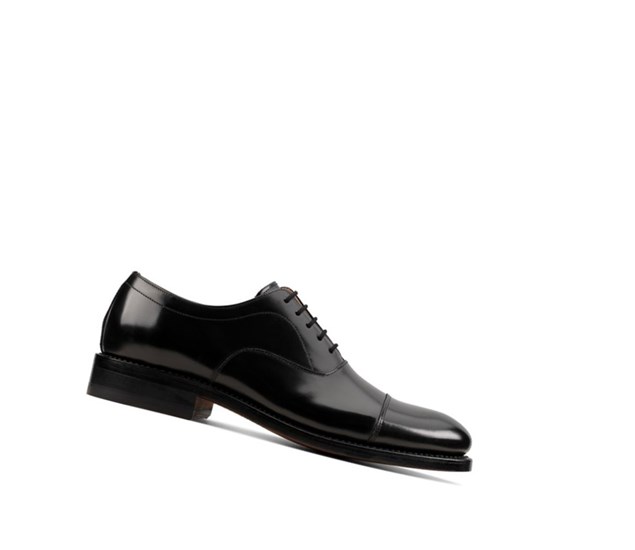 Clarks Craft368 Cap Leder Brogues Herren Schwarz | WNDJ30127