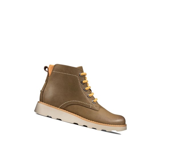 Clarks Crown Hike Leder Stiefeletten Jungen Braun | KVMT19287