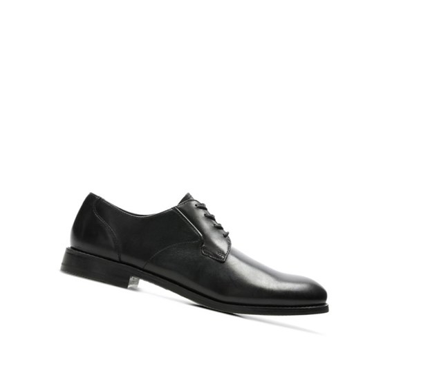 Clarks Edward Plain Leder Lederschuhe Herren Schwarz | UMOS72034