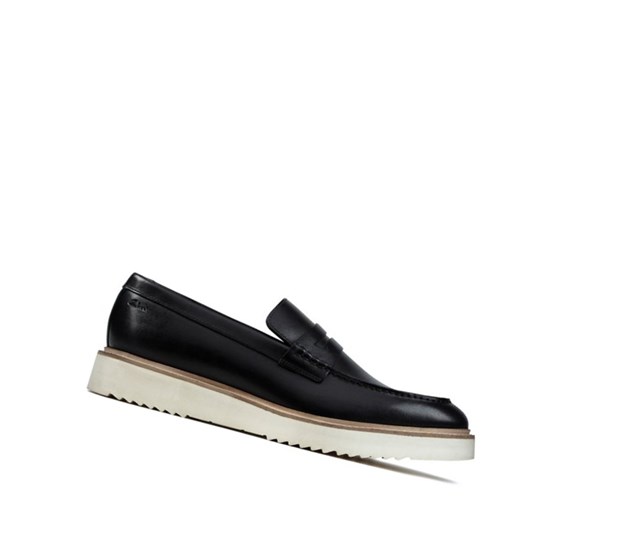 Clarks Ernest Free Leder Loafers Herren Schwarz | GYTA48917