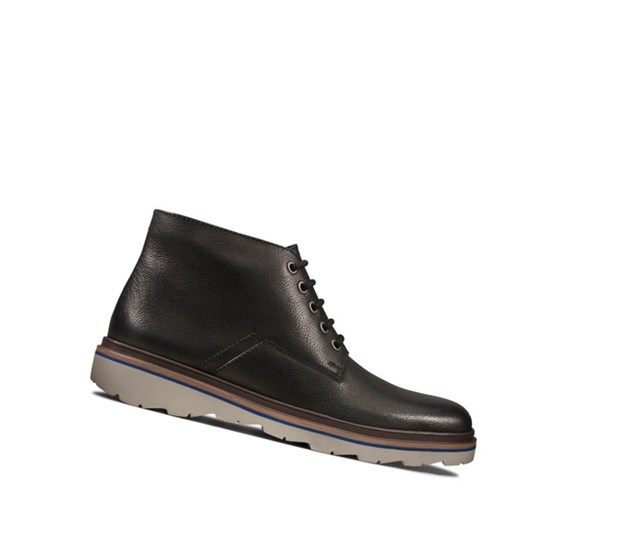 Clarks Frelan Mid Leder Stiefeletten Herren Schwarz | NKOI10253