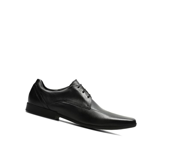 Clarks Glement Over Leder Lederschuhe Herren Schwarz | TMXC03421