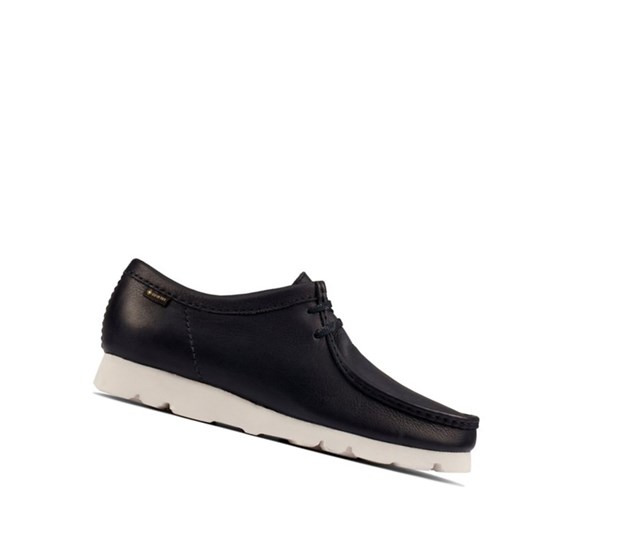 Clarks Gore-tex Leder Wallabee Herren Navy | ARNU45392