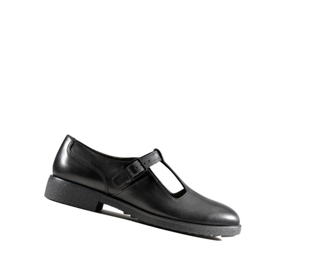 Clarks Griffin Town Leder Flache Schuhe Damen Schwarz | XOTK49387