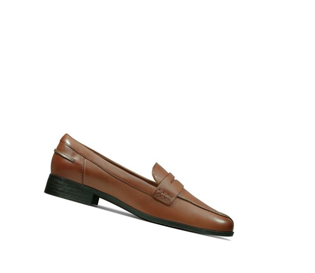 Clarks Hamble Leder Weite Fit Lederschuhe Damen Braun | NDMS89513
