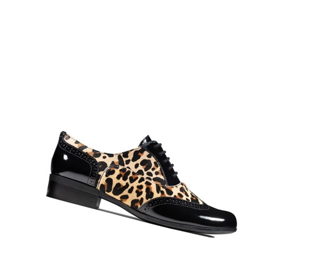 Clarks Hamble Oak Print Leder Lederschuhe Damen Leopard | OBPH39602
