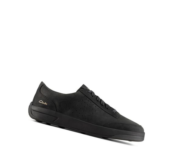 Clarks Hero Air Spitze Nubuck Freizeitschuhe Herren Schwarz | XIFZ08517