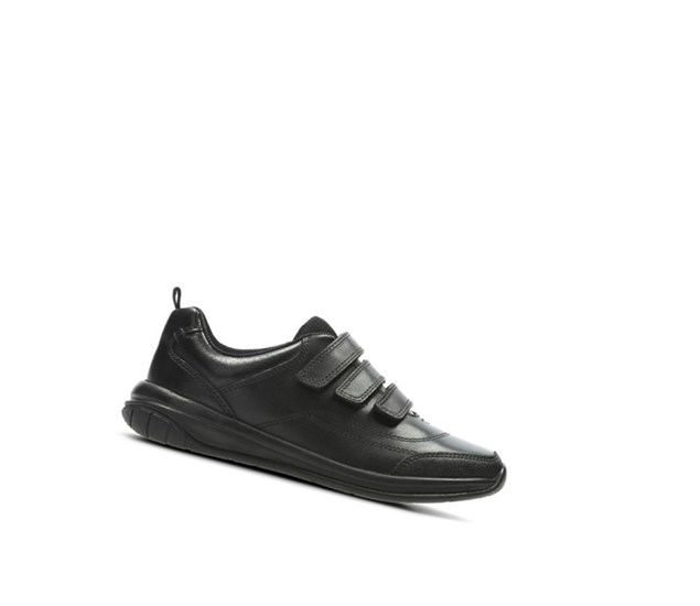Clarks Hula Thrill Leder Schulschuhe Jungen Schwarz | ZDSH57146