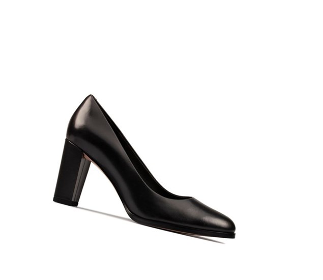 Clarks Kaylin Cara 2 Leder Hohe Schuhe Damen Schwarz | XCOA42860