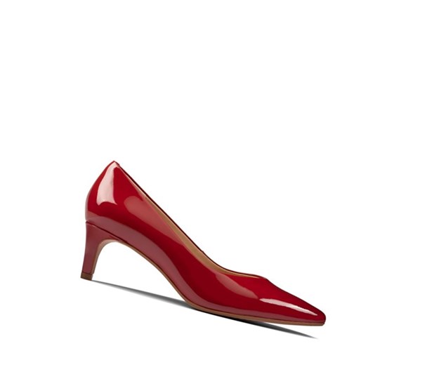 Clarks Laina 55 Court Wildleder Hohe Schuhe Damen Rot | JBIT71258