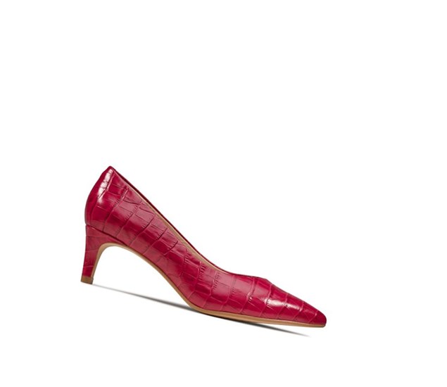 Clarks Laina 55 Leder Hohe Schuhe Damen Fuchsie | ORFE36197