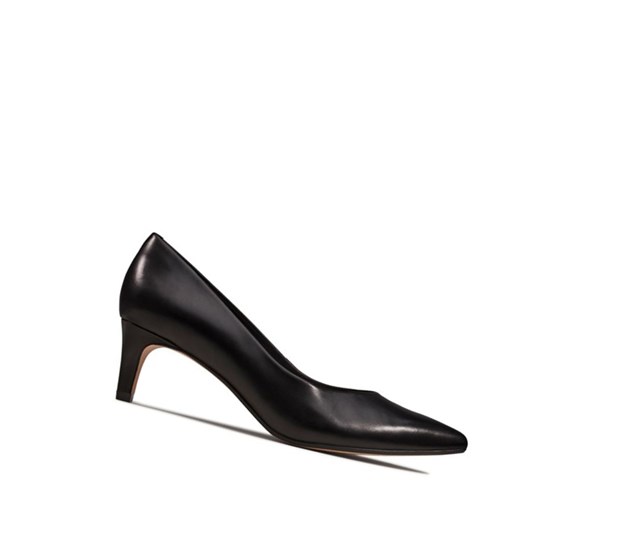 Clarks Laina 55 Leder Hohe Schuhe Damen Schwarz | XWBD56917