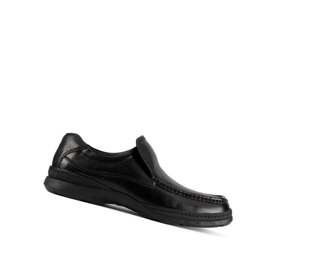 Clarks Line Free Leder Slip On Schuhe Herren Schwarz | EZOX69807