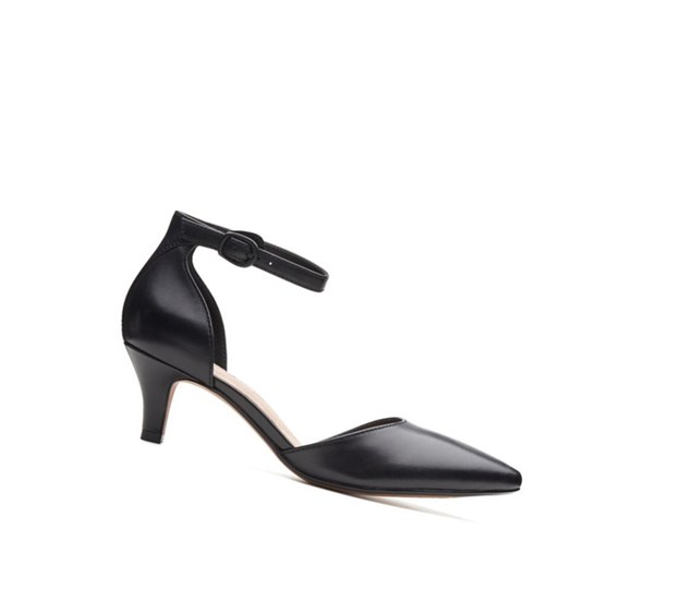 Clarks Linvale Edyth Leder Weite Fit Lederschuhe Damen Schwarz | VORE58261